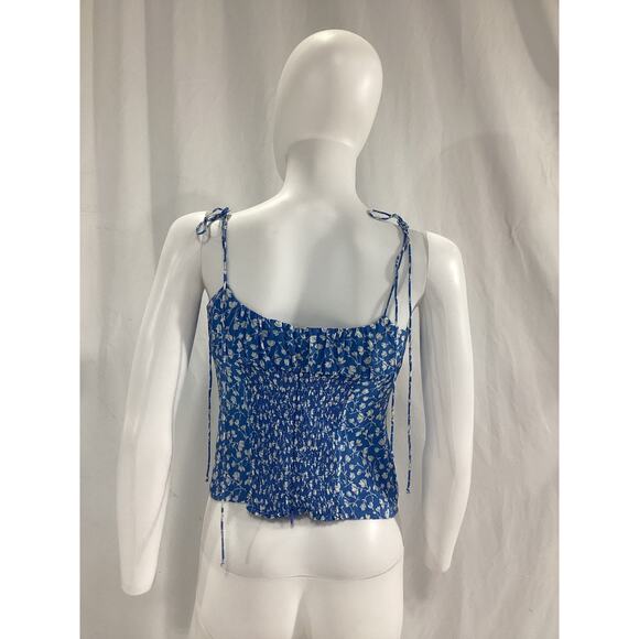 Reformation 'Robertson' Blue Floral Print Camisole Size 4 - Picture 3 of 5